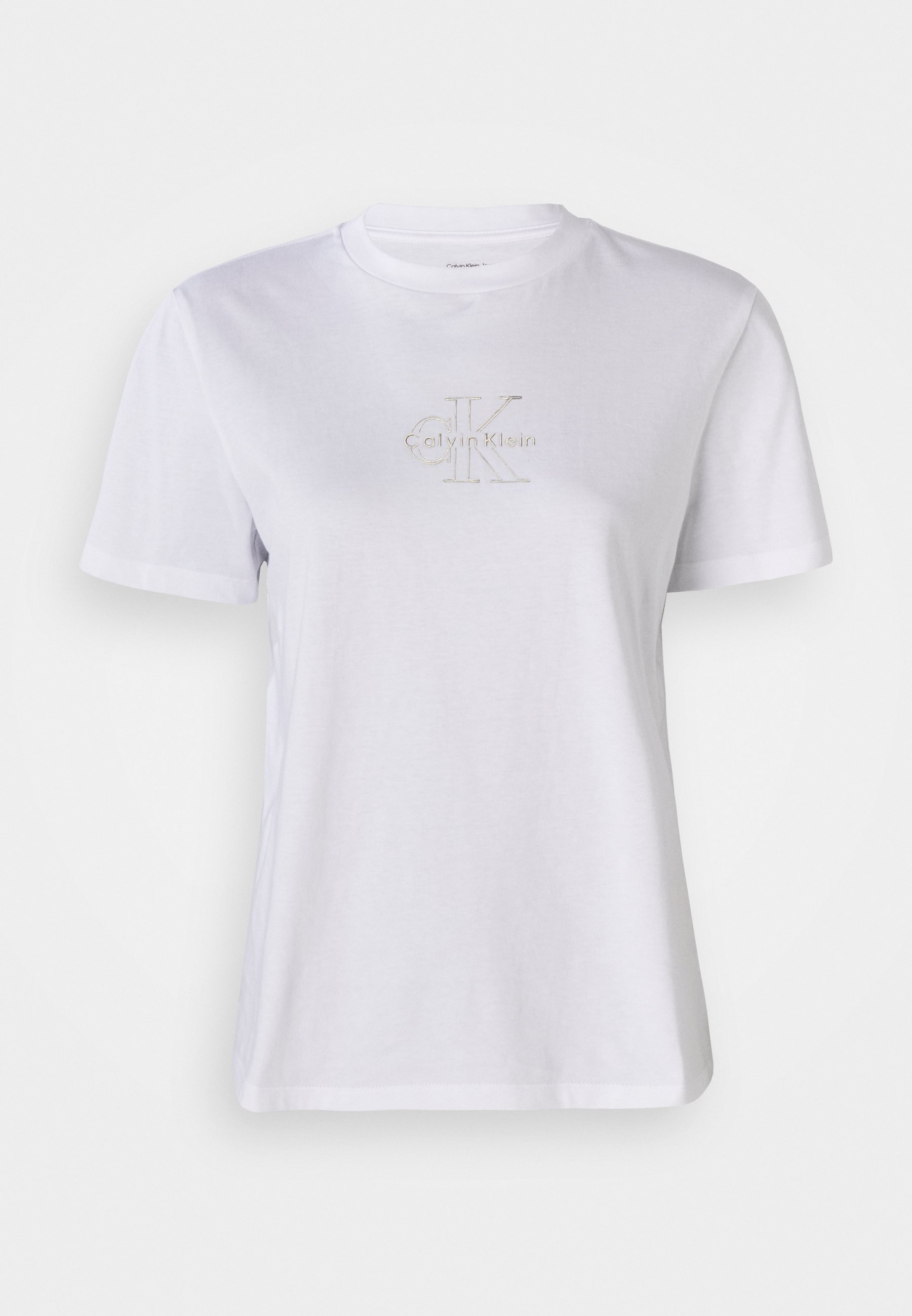 Calvin Klein Jeans CLASSIC FOIL MONOLOGO TEE - T-shirt stampata - bianco brillante