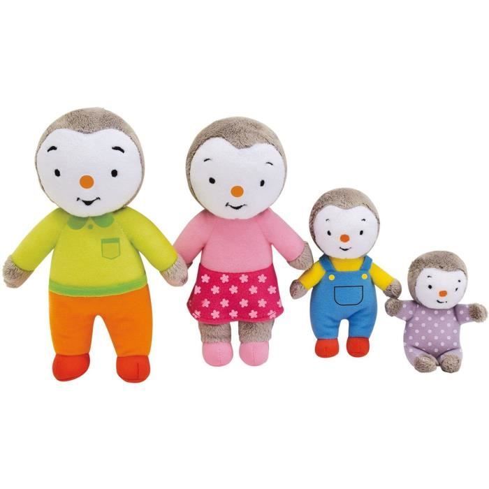 Family set of 4 plush toys - T'Choupi - JEMINI - +/- 19 cm
