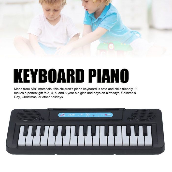 Tastiera per pianoforte a 31 tasti, pianoforte per bambini, tastiera elettronica portatile con microfono, giochi di attività