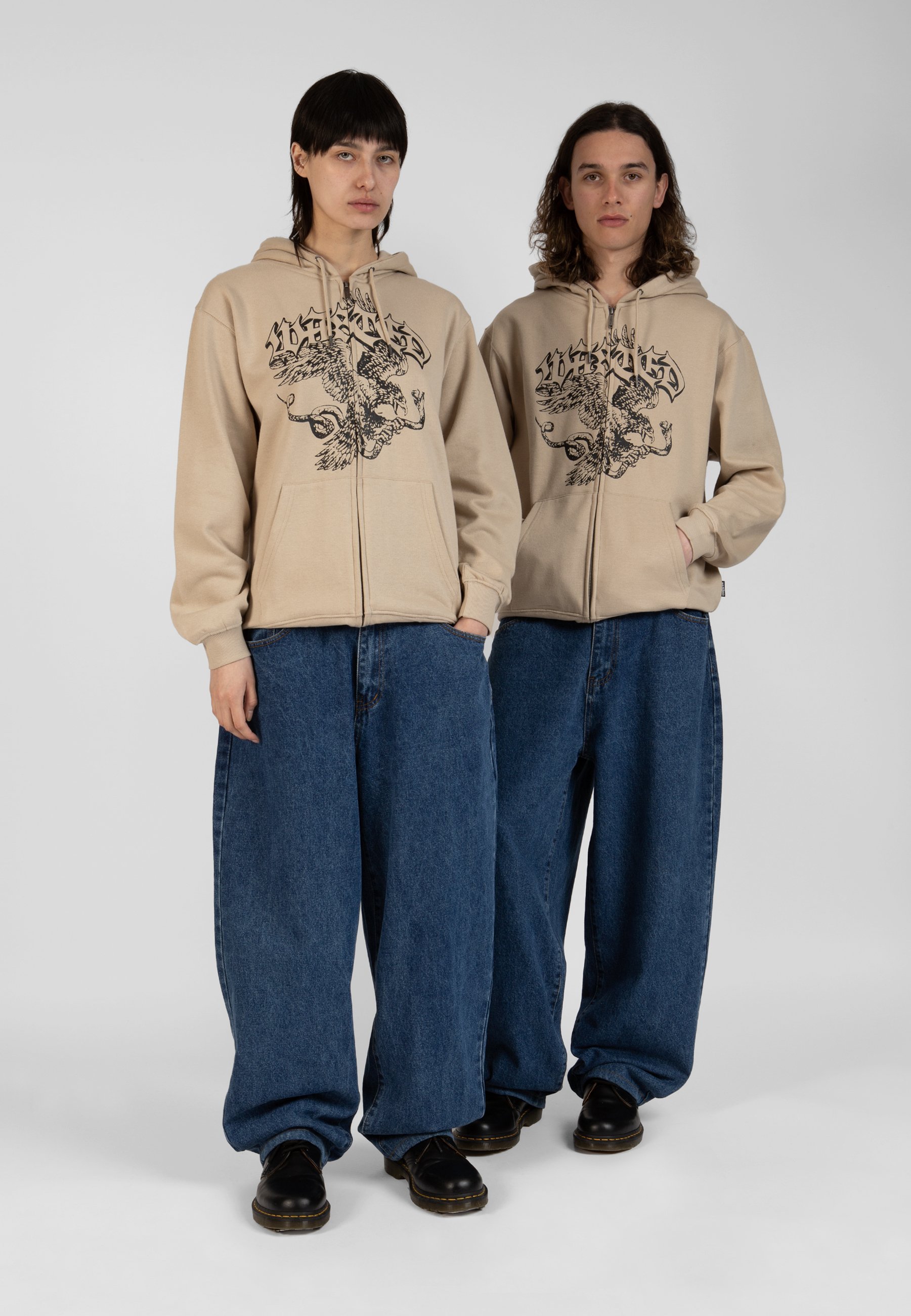 Wasted Paris ZIP HOODIE UNISEX - Sweatshirt met rits - zand