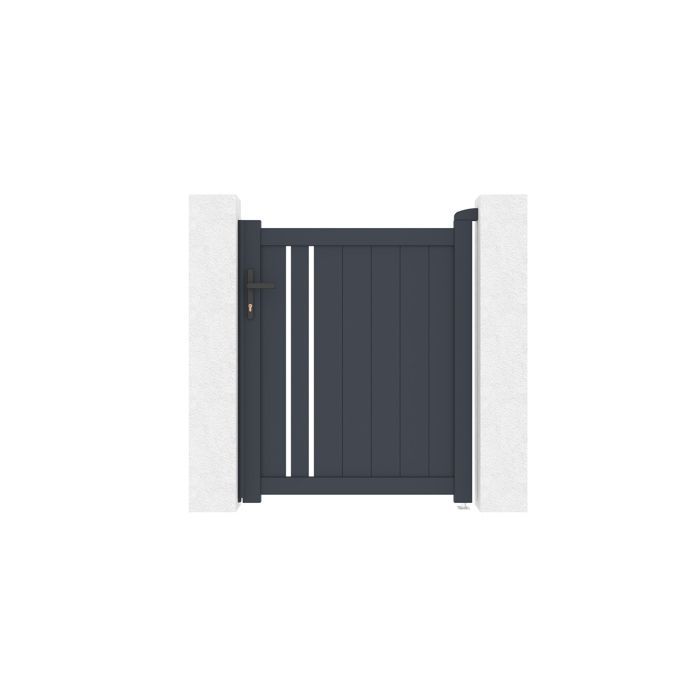 Puerta - Casanoov - GIONA - 1 m de altura (120 cm) - Gris antracita - Aluminio