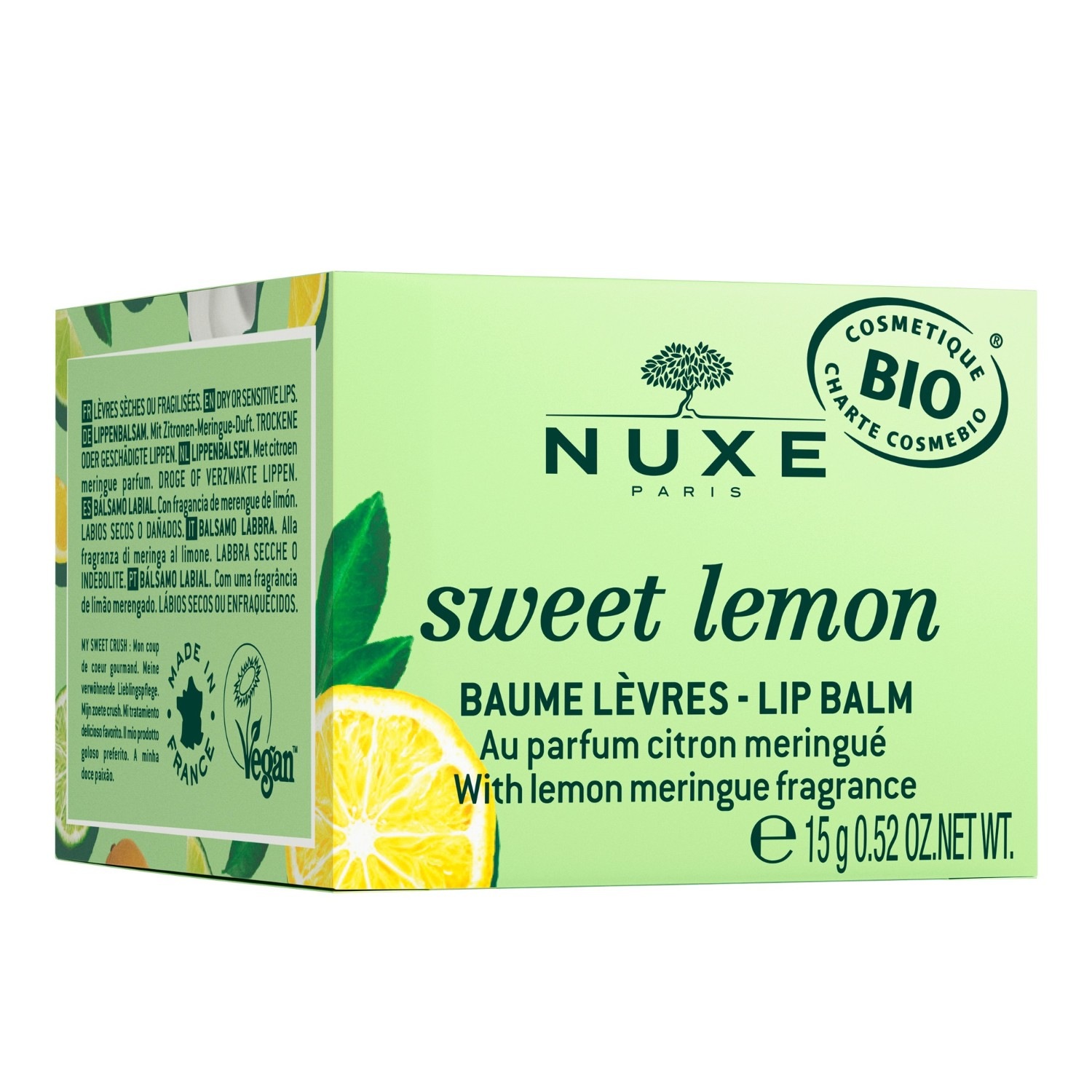 NUXE Baume lèvres au parfum citron meringué
