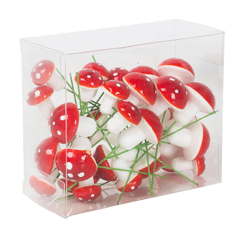 Hem Svampar 32-pack 11x11x3 cm röd/vit