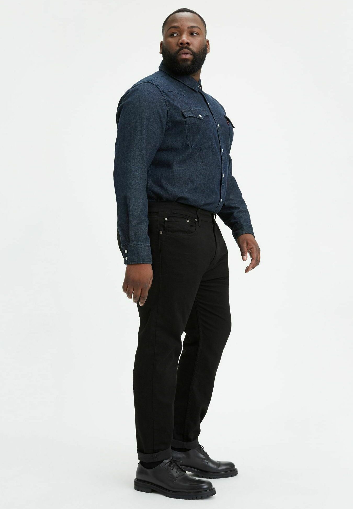 Levi's® Plus Jeans Tapered Fit - zwarte denim