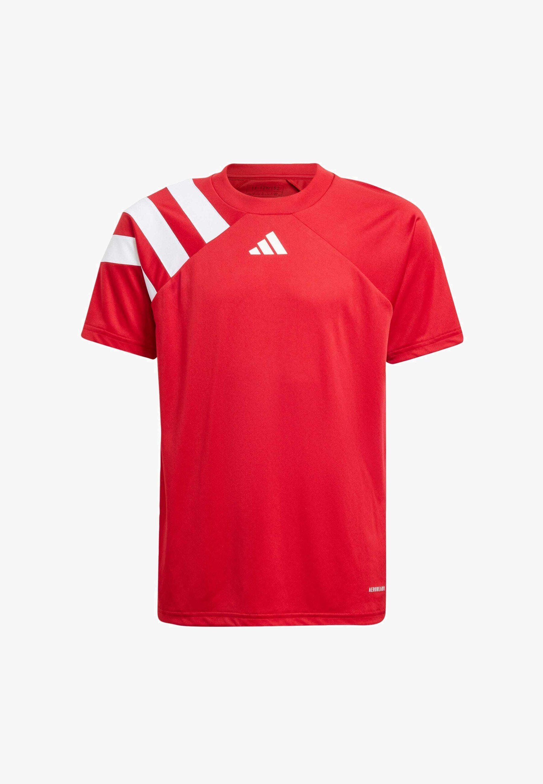 adidas Performance FORTORE 23 - Print-T-Shirt - Rotweiß