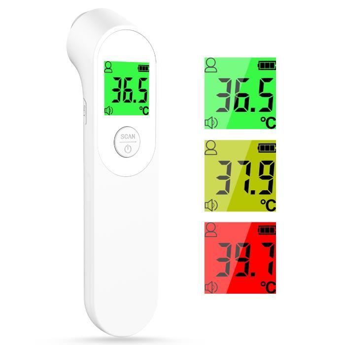 Medische voorhoofdthermometer, digitale voorhoofdthermometer met directe en nauwkeurige aflezing en lcd-scherm voor het hele gezin