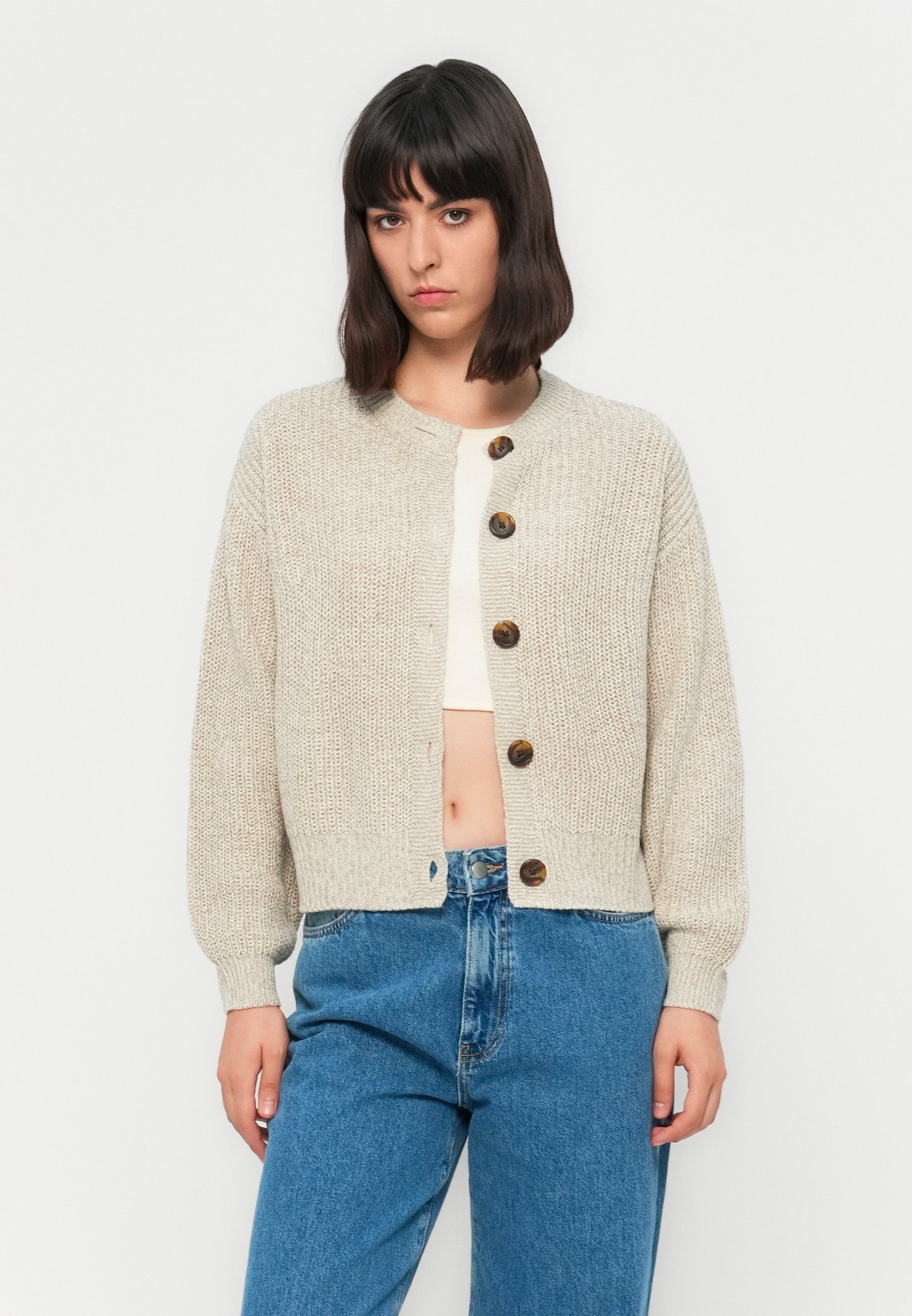 Vero Moda VMLEA Rundhals-Cardigan - Cardigan - Moon Rock