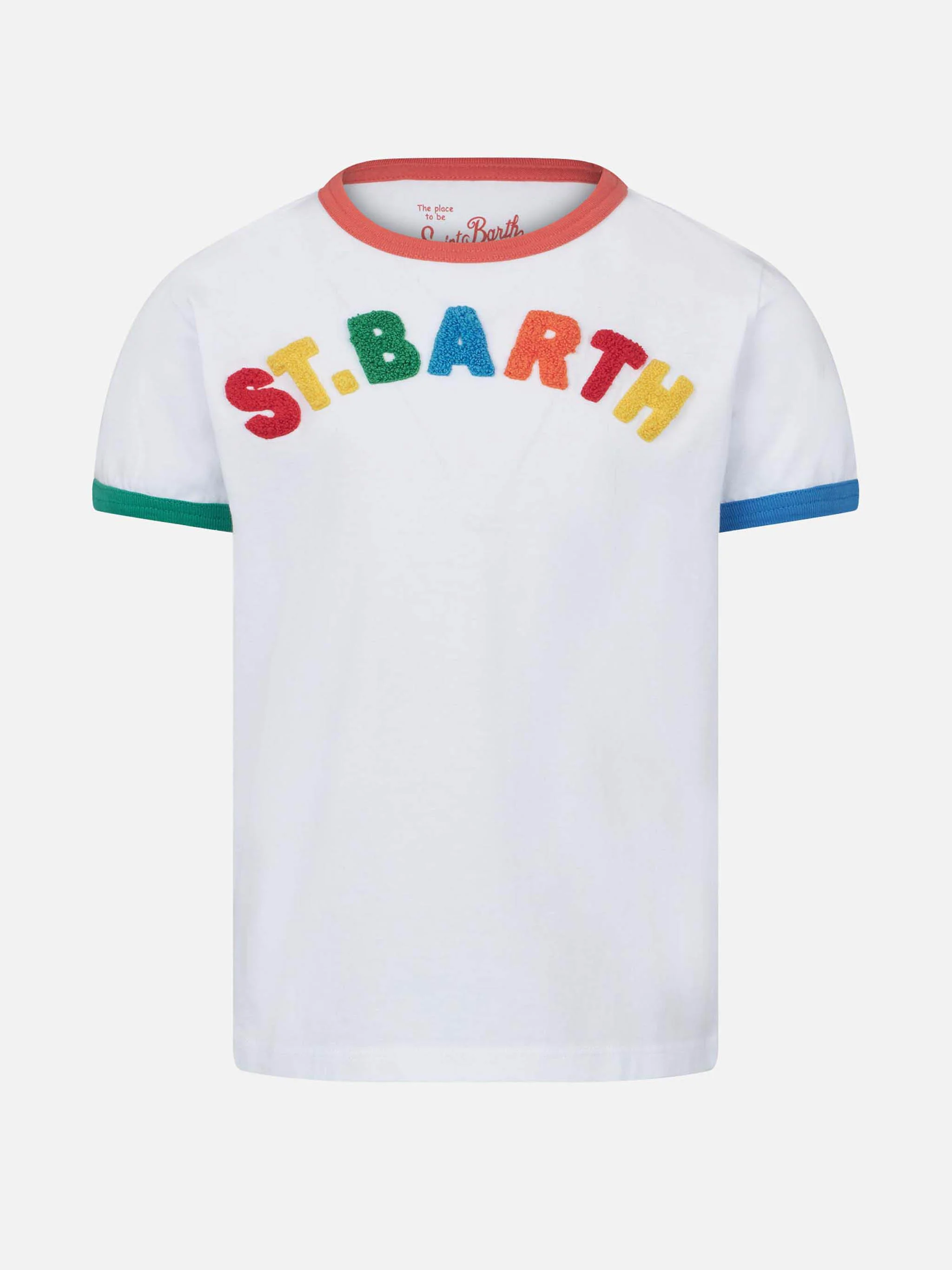 Katoenen T-shirt voor meisjes met borduurwerk