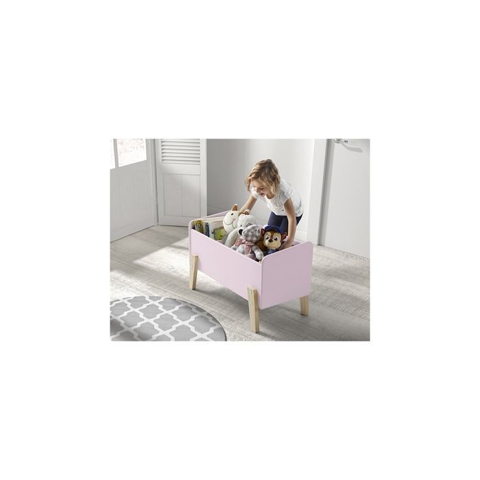 Baú de Brinquedos Infantil Rosa Antiga