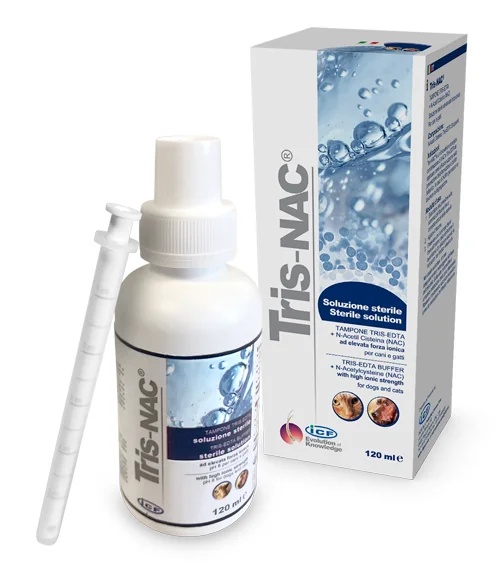 Solução estéril de Tris-Nac com alta força iônica para cães e gatos, 120 ml