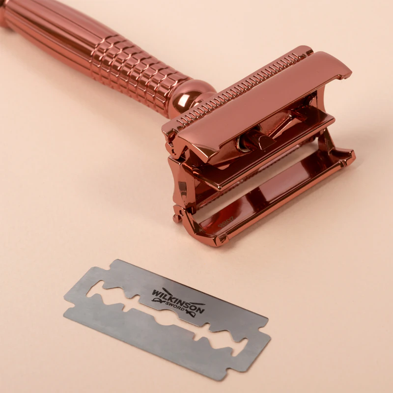 Espada Wilkinson Intuition com Lâminas em Ouro Rosa - Lâminas Sobressalentes