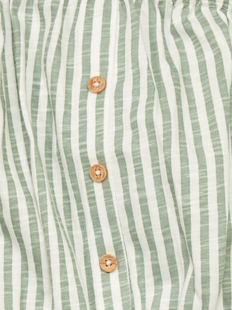 Camiseta sin mangas a rayas - VERDE