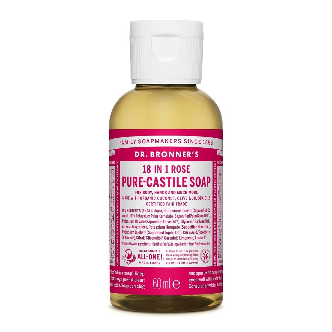 Dr. Bronners Ružové mydlo na ruky - 60 ml