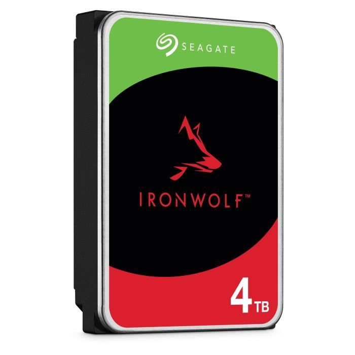 SEAGATE - Disque dur Interne - NAS IronWolf - 4To -  3.5