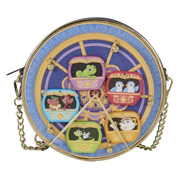 Bolsa de ombro - LOUNGEFLY - Princesas da Disney Carrossel - Multicolorida - Com zíper - Infantil