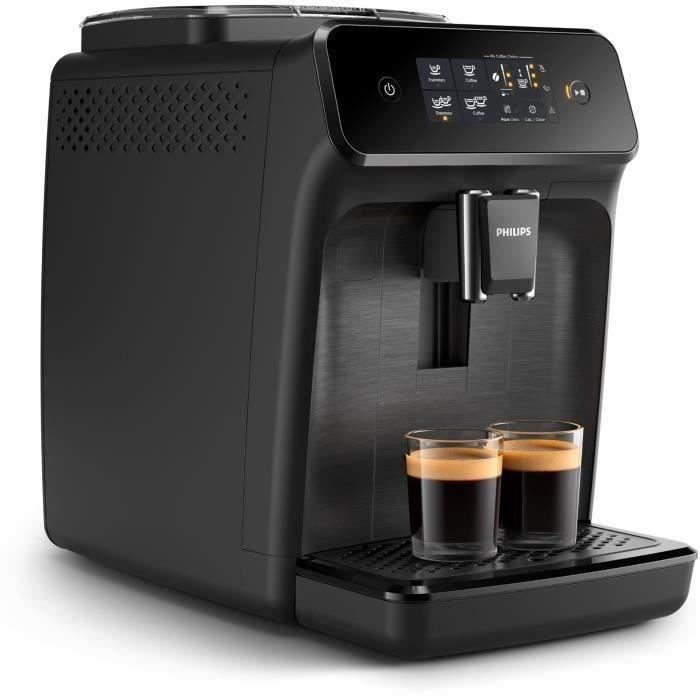Automatic espresso machine with grinder - PHILIPS - EP1200/00 - 1500 W - 275 g bean capacity - Black + AquaClean maintenance kit