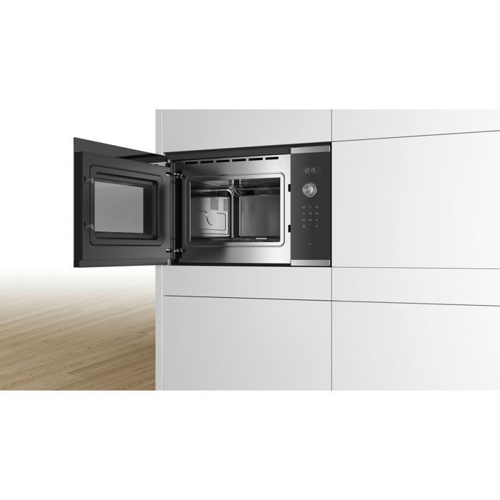 Built-in microwave - BOSCH Series 6 - BFL554MS0 - Black / Stainless steel - 59.4 x 38.8 x 38.3 cm