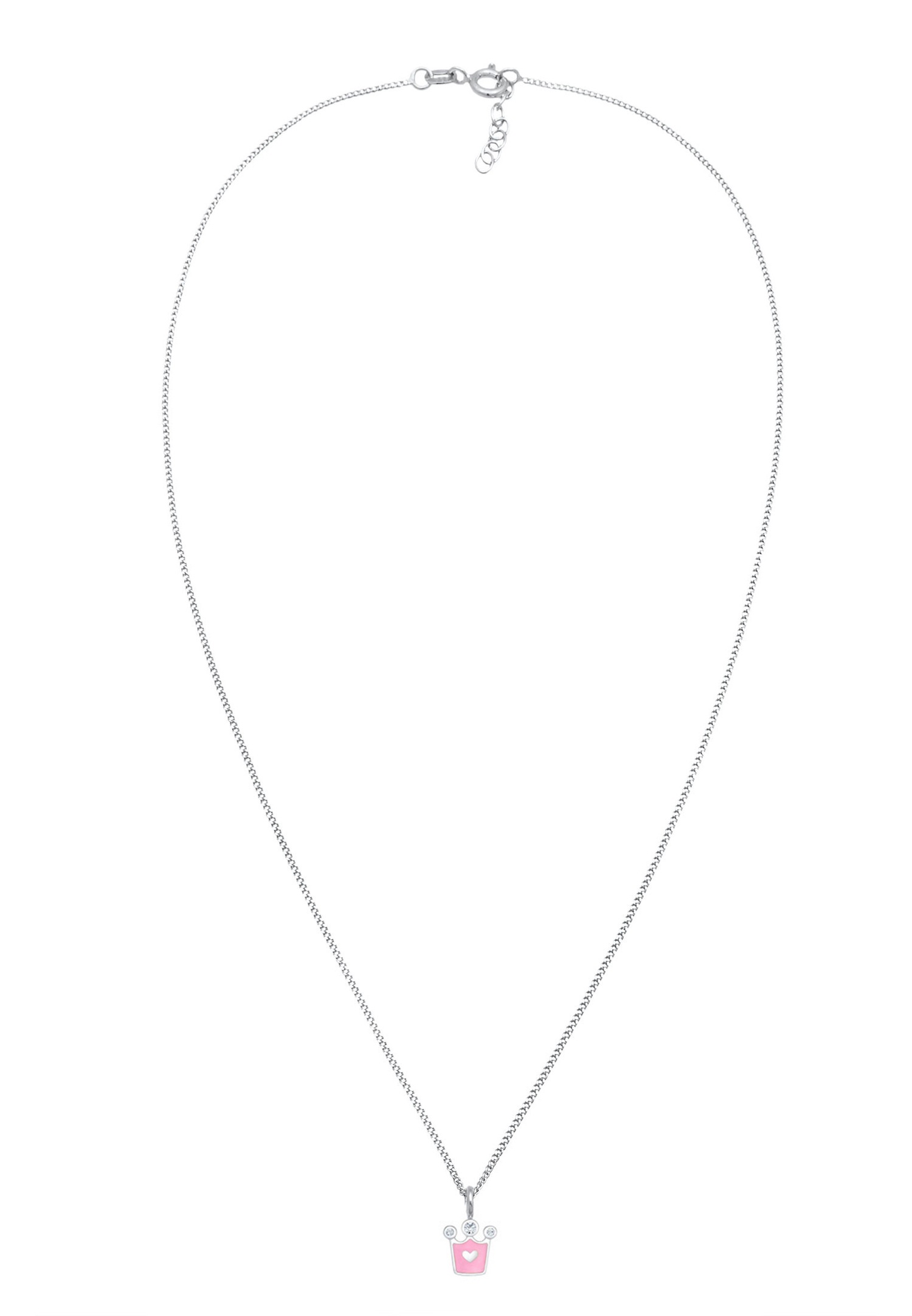 Elli Femmes Enfants Couronne de cœur avec cristaux en argent sterling 925
