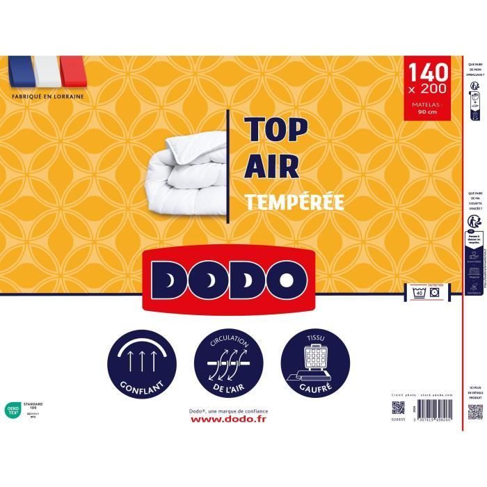 Piumino di peso medio - DODO - TOP AIR - 140 x 200 cm - 300 g/m² - Bianco