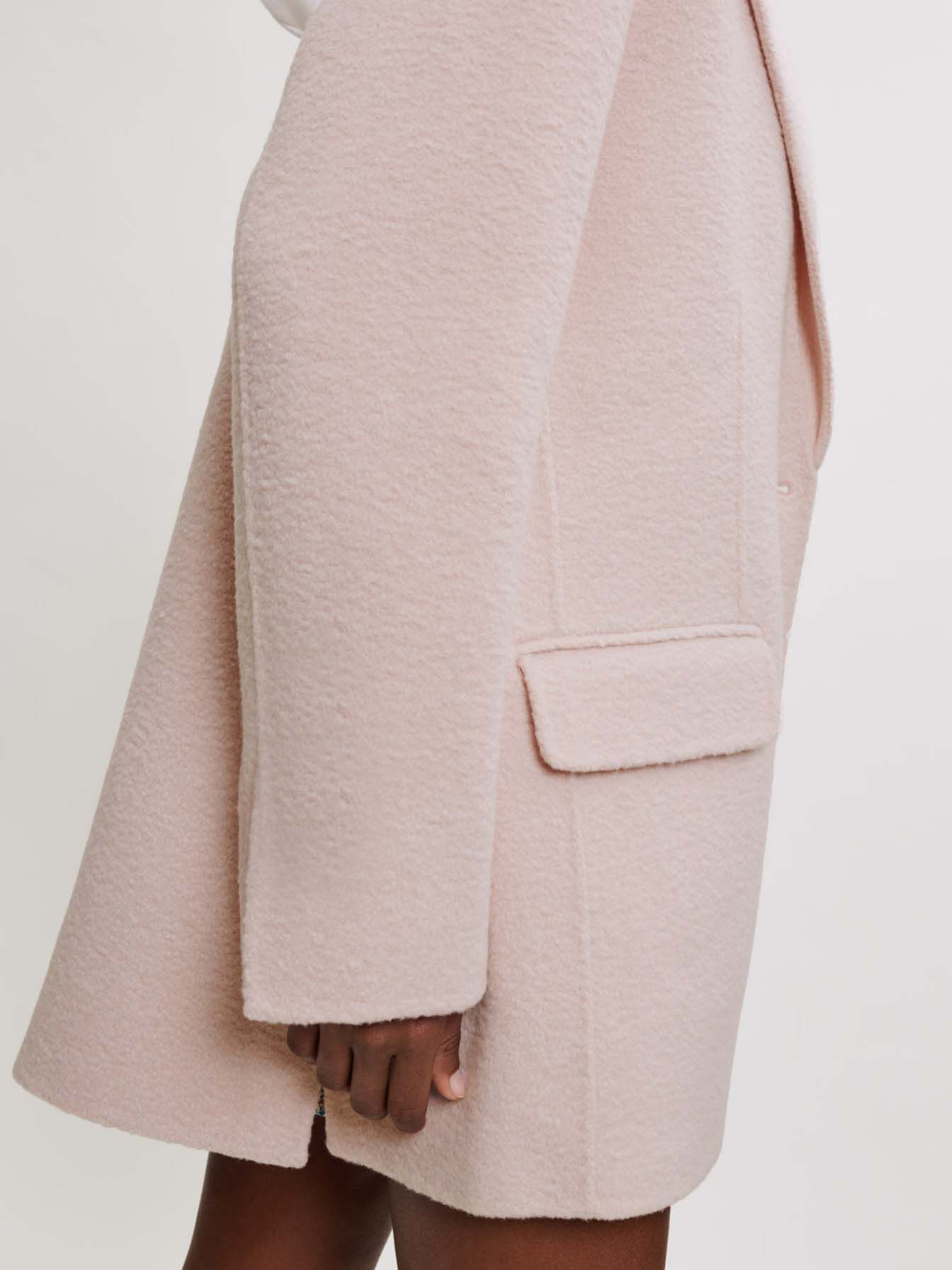 Palton reversibil supradimensionat - Roz deschis