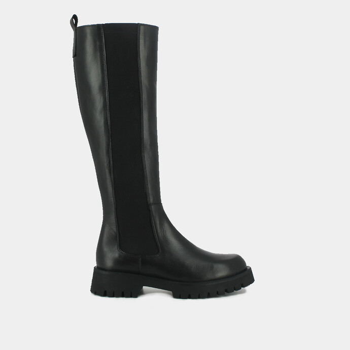Bottes à plateformes  en cuir noir