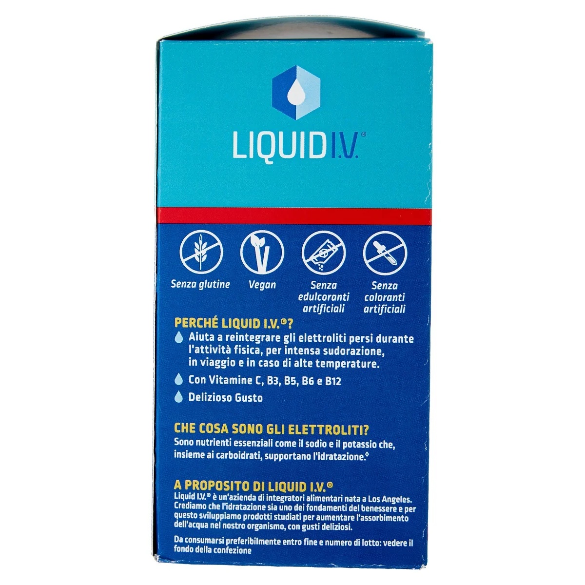Multiplicador de hidratación intravenosa líquida sabor fresa, 10 sobres, sin gluten.