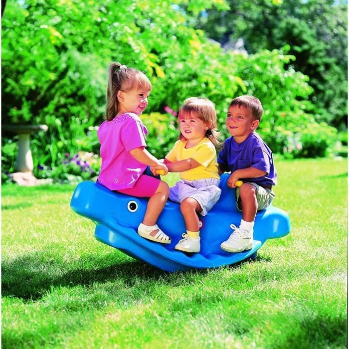 Little Tikes - Blue Double Rocking Whale - Suitable for 1, 2 or 3 children