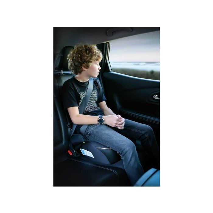 SEGGIOLINO AUTO PER BAMBINI, 125-150 CM, TAGLIA R129, NERO CON STRISCIA BIANCA