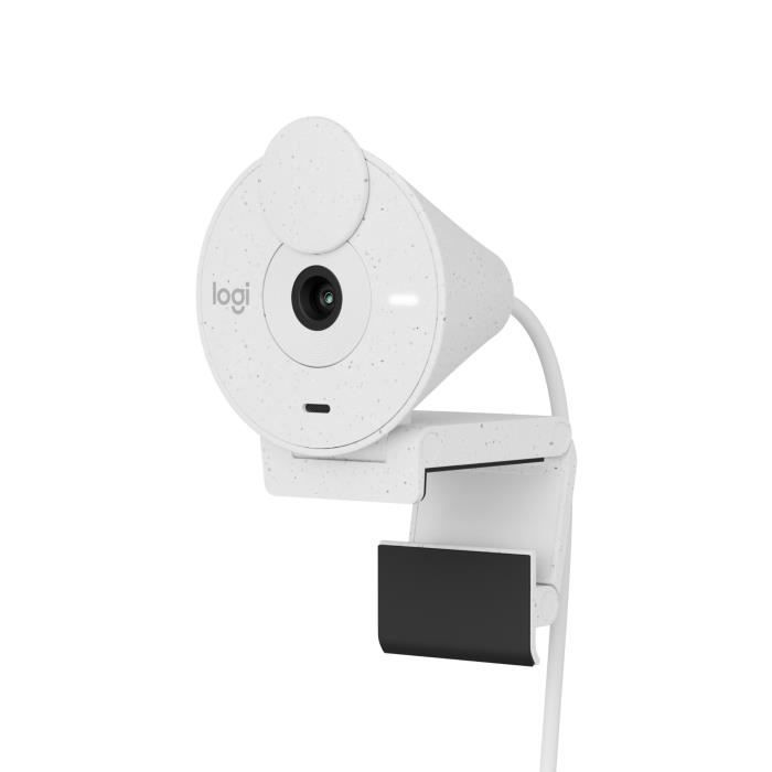 Cámara web Full HD 1080p - Logitech - Brio 300 - Micrófono integrado - Blanca