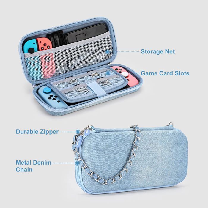 Nintendo Switch 13-in-1 accessory pack with Cowboy backpack, Switch case, 2 screen protectors, game card box, etc.