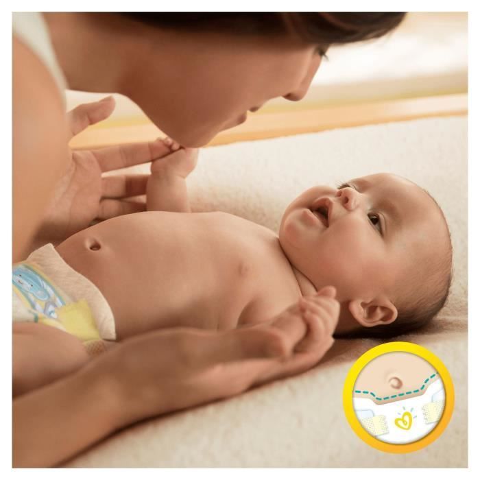 PAMPERS Premium Protection New Baby Taille 1, 2 à 5 kg - 72 Couches - Jumbo Pack