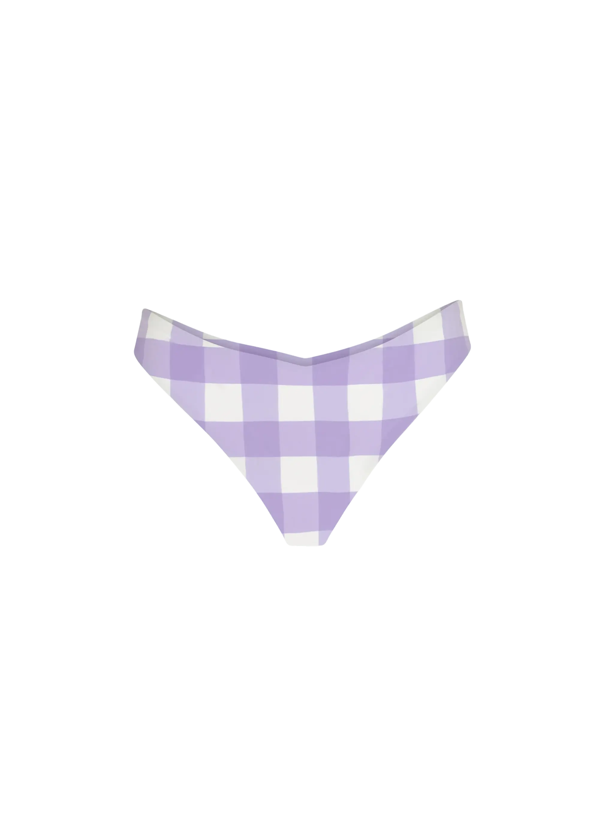 Dameszwembroekje met hoge taille en ruitjesprint
