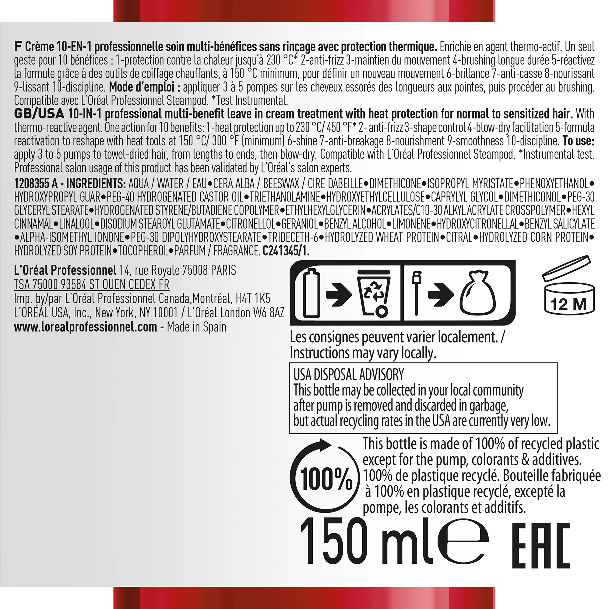 SERIE EXPERT New Blow-Dry Fluidifier - Crema Capelli