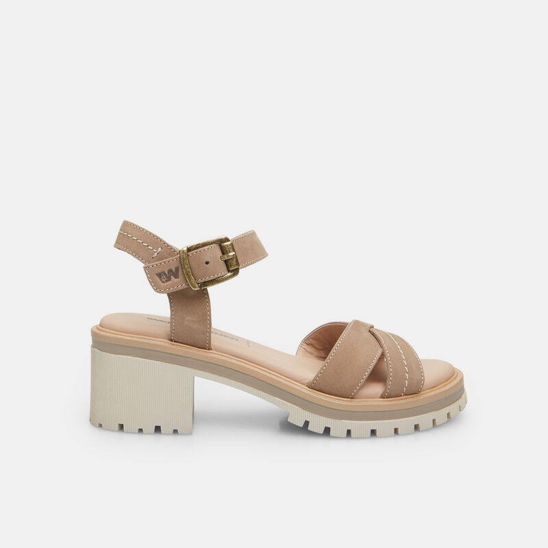 Weinbrenner nubuck sandaler med 5 cm klack