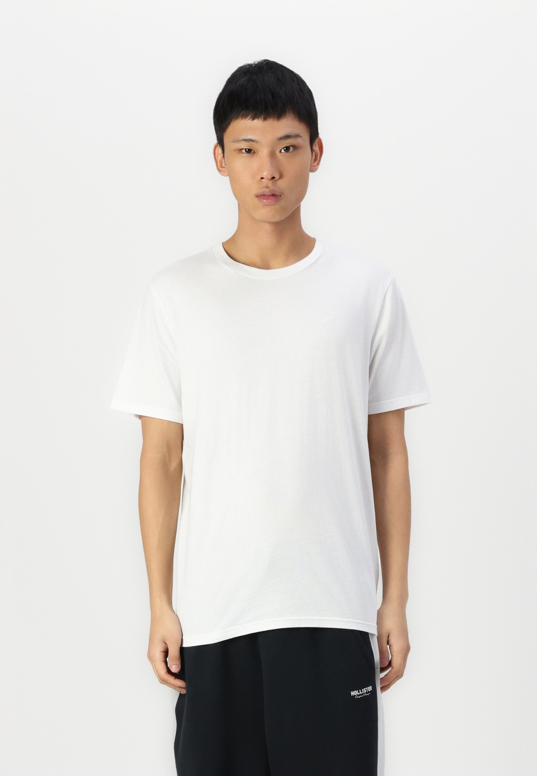 Hollister Co. Icon Crew T-krekls, 3 iepakojumā - vienkāršs T-krekls - balts/melns/pelēks