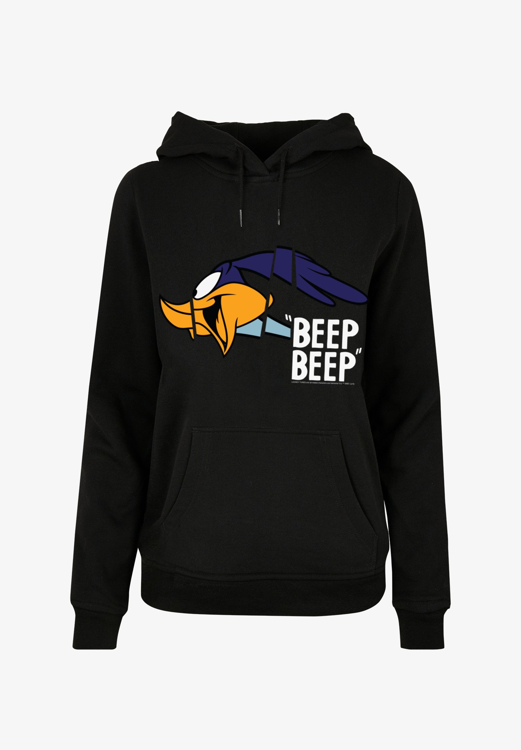 Felpa con cappuccio F4NT4STIC LOONEY TUNES ROAD RUNNER BEEP BEEP - nera