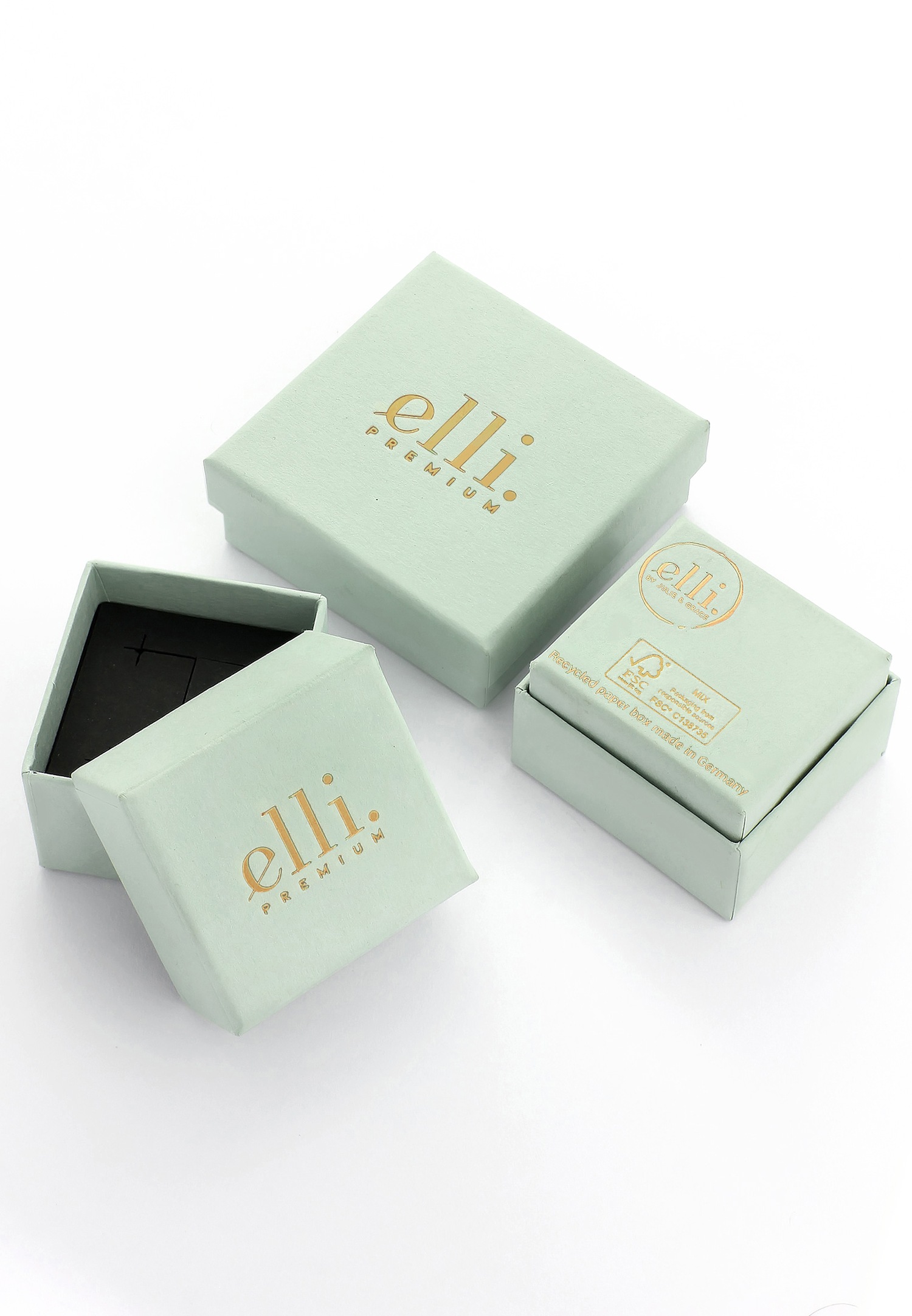 Elli PREMIUM Bague sceau argent 925 Bague pour femme avec saphir