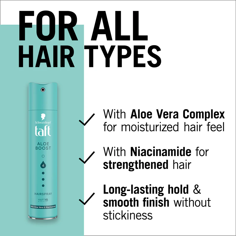 Spray de cabelo Schwarzkopf Taft Aloe Boost Strong Hold
