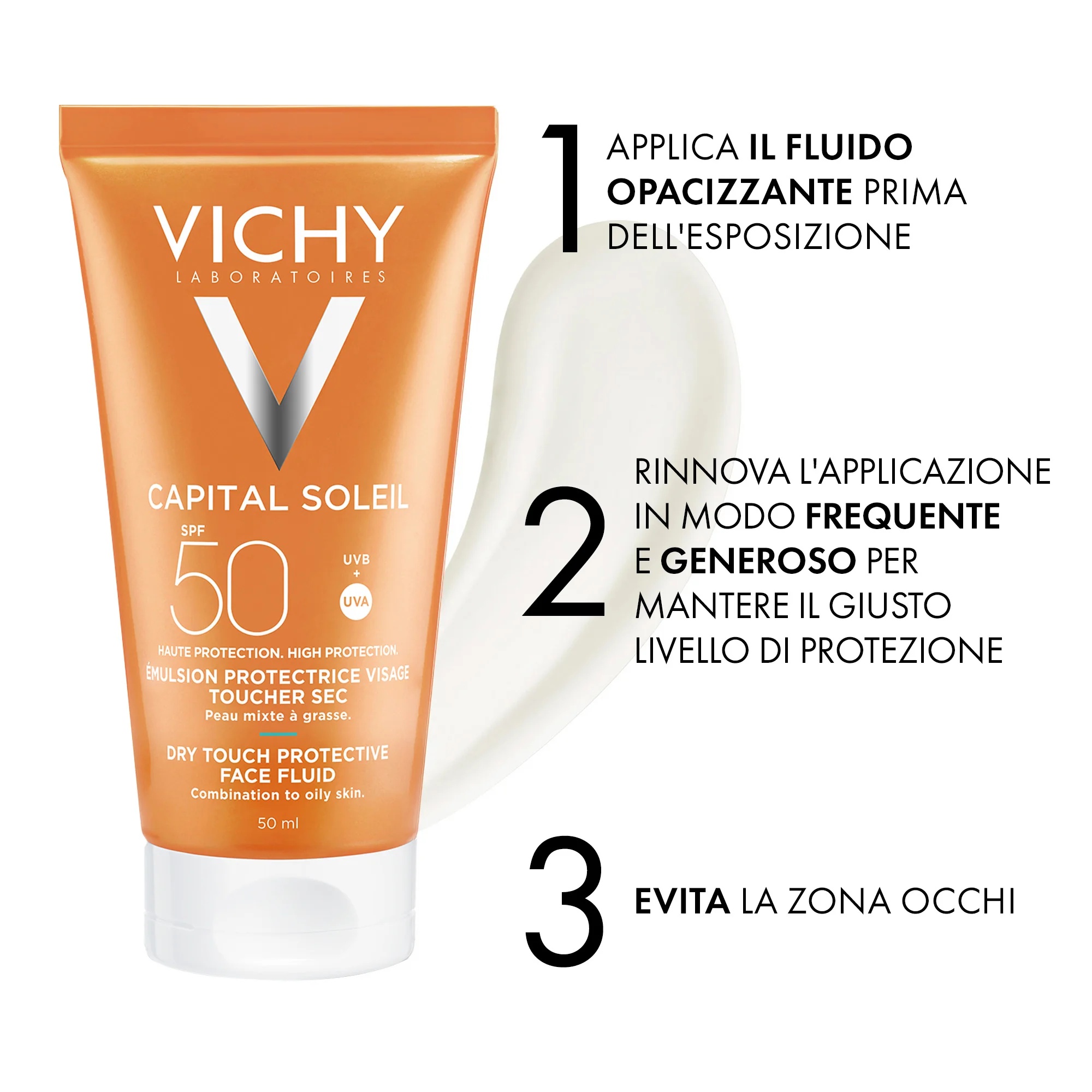 VICHY Vichy Idèal Soleil Anti-glans Emulsie met SPF 50 voor de vette huid 50 ml