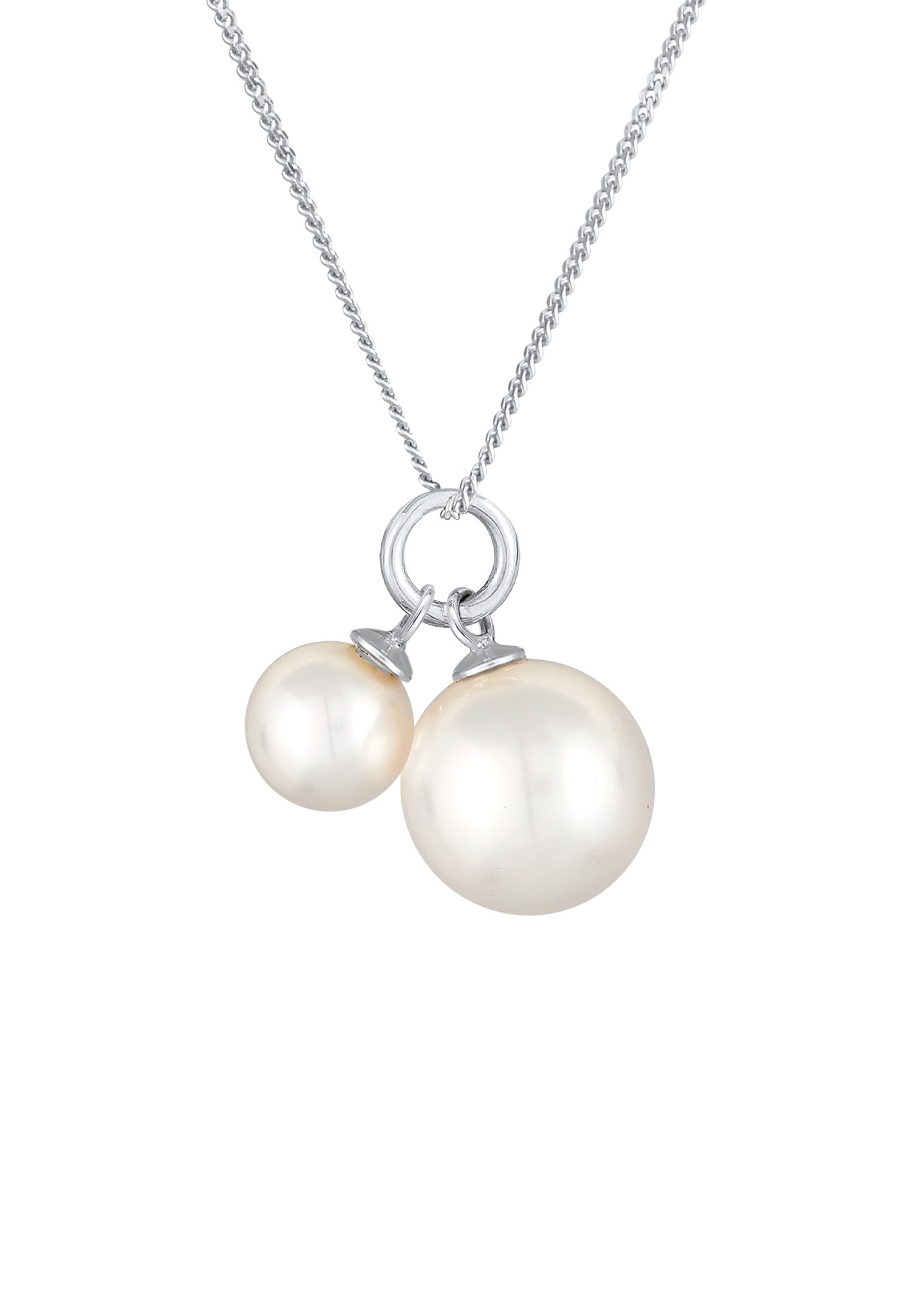 Nenalina Pendentif femme perle duo classique en argent sterling 925