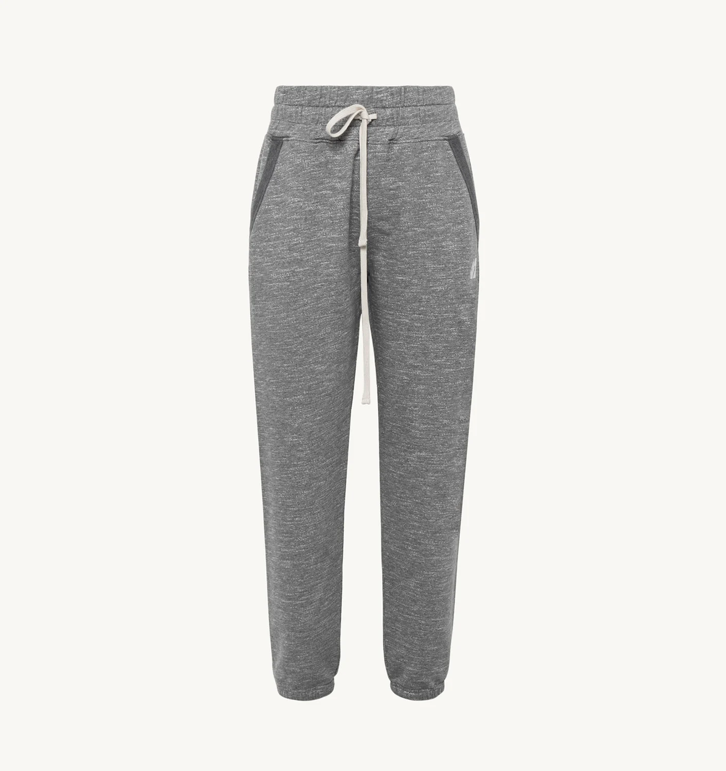 PANTALONI JOGGER DIN BUMBAC GRI MELANGE