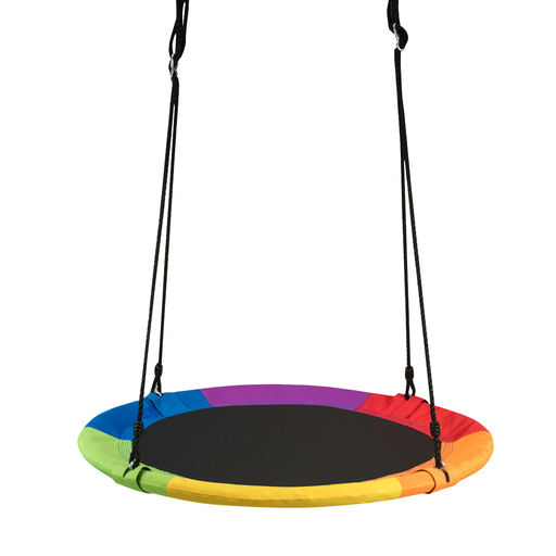 Costway okrugla ljuljaška Gnijezdo, prečnik 100 cm, podesiva visina, nosivost do 150 kg