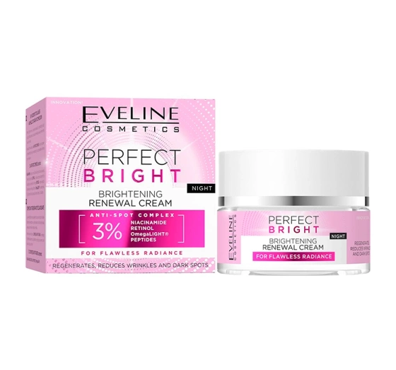 Eveline Cosmetics Perfect Bright rozjaśniający krem regenerujący na noc 50 ml