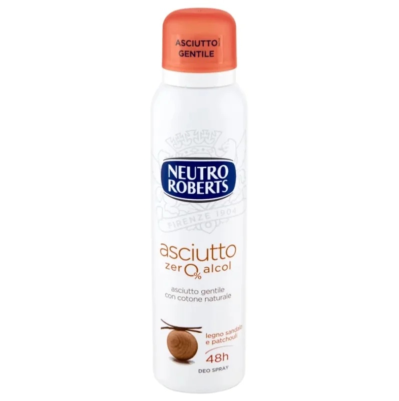 NEUTRO ROBERTS Neutro Roberts Deo Spray Dry Sandelhout Patchouli 150 ml Delicate en elegante geur