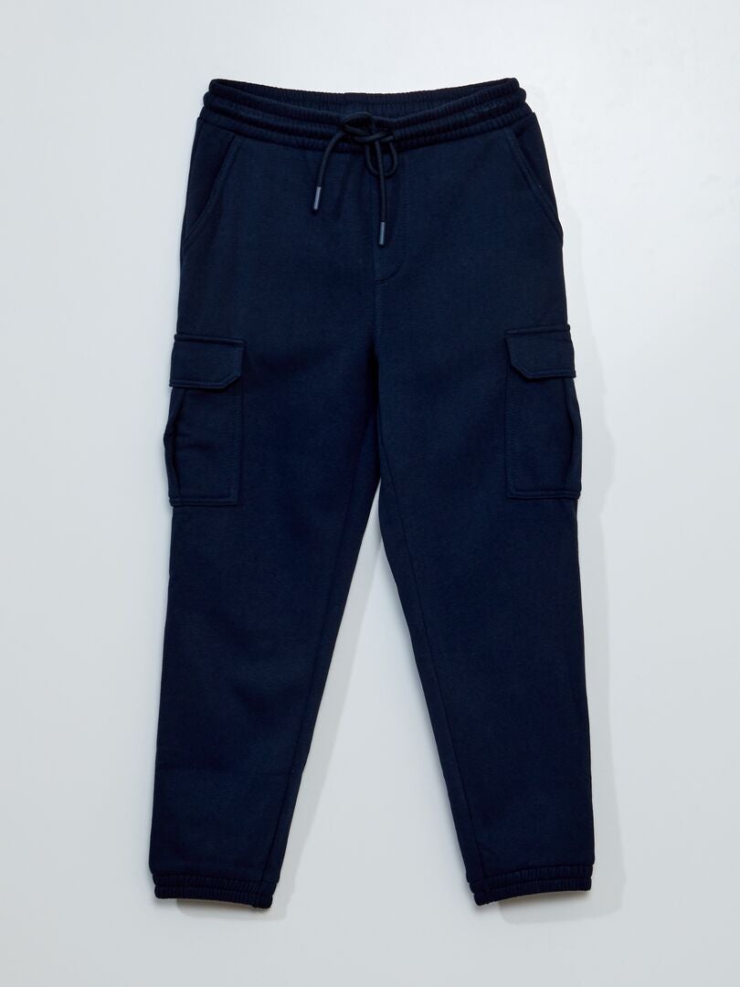 Gevlekte fleece joggingbroek - blauw