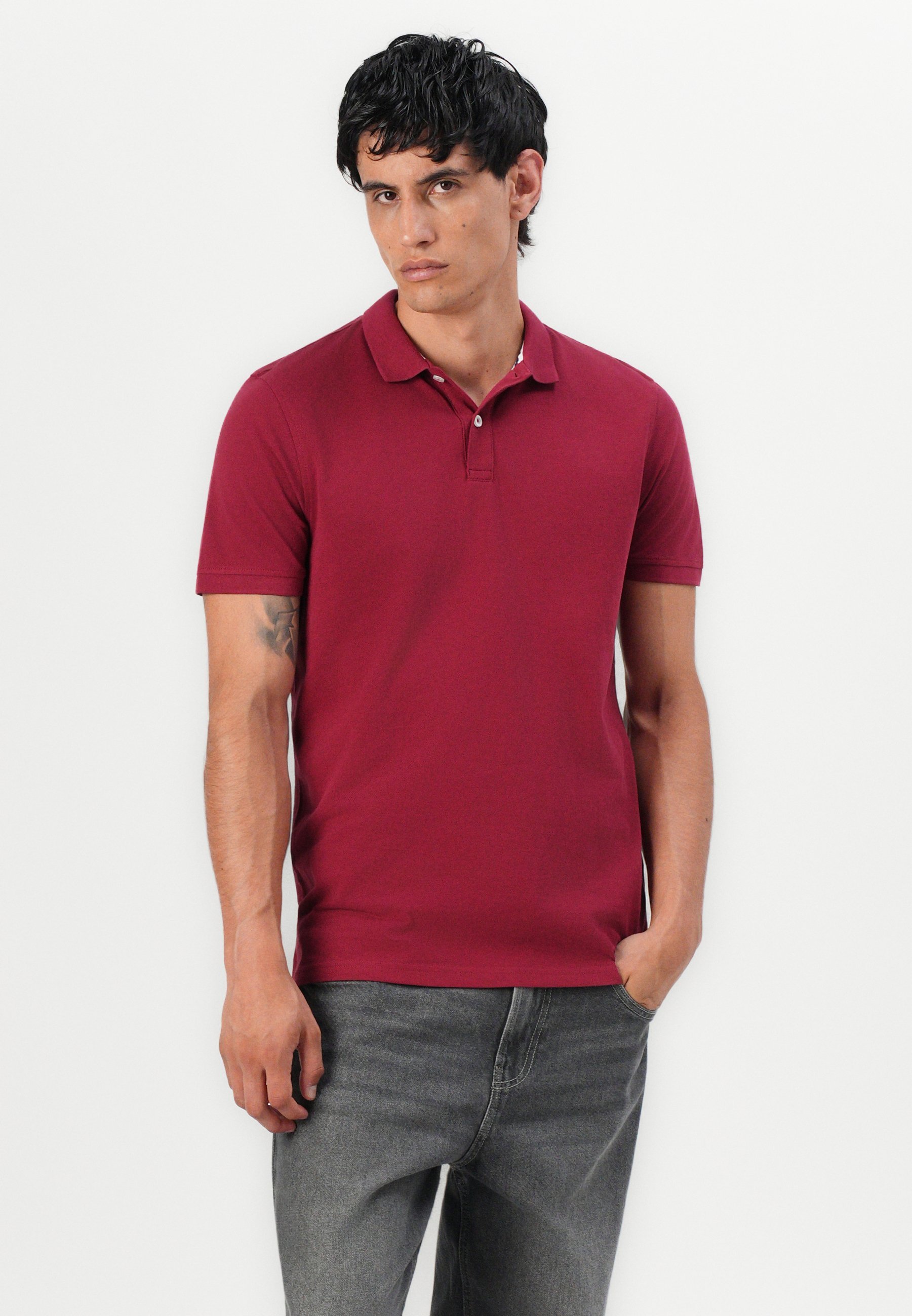 Pier One 2-pack - Poloshirt - marineacademie/Tibetaans rood