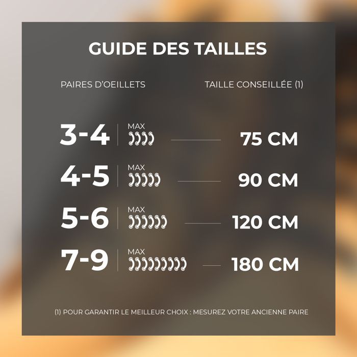 Lacets ronds et épais noirs, 75 cm, Diamètre 4mm, Lacet noir pour chaussures de randonnées, de travail ou de sécurité