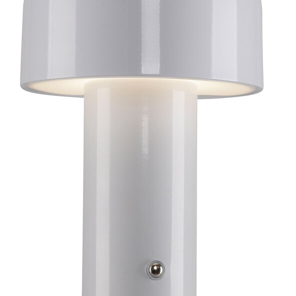 Cremini LED rechargeable table lamp, set of 2, white