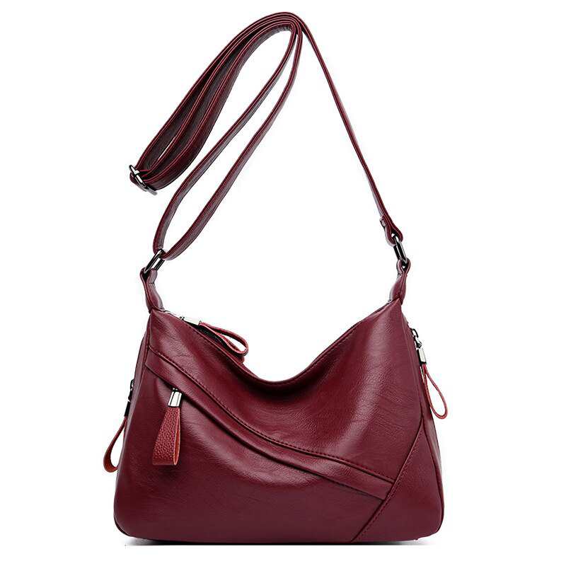 Nouveaux sacs en cuir pour femmes, sac bandoulière uni couleur peau de mouton, sac à main pour femmes