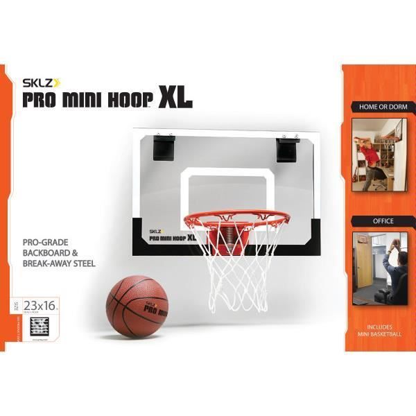 SKLZ Pro Mini Hoop XL mini basketball hoop, to hang on the wall or door for playing with a foam ball indoors